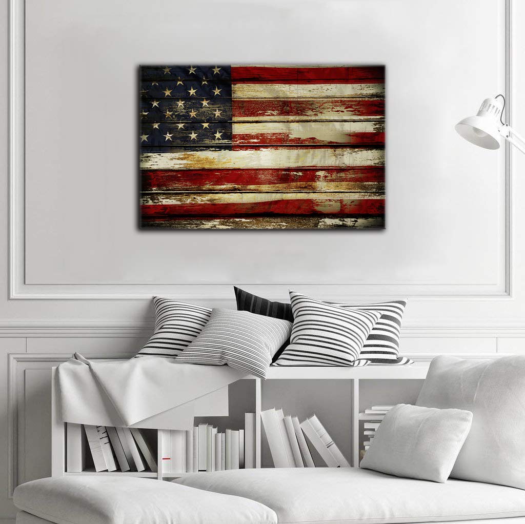Amazon.co.jp: Urttiiyy アメリカ国旗 ウォールアート 星条旗